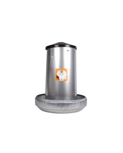 Galvanised Steel Poultry Feeder With Plastic Lid - 40L